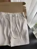 Shorts de Lino Tencel Estilo Old Money para Hombre, Pantalones Casuales de Algodón y Lino Finos y Holgados de Verano, Shorts de Traje Estilo Maduro