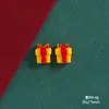 Mini Carrillón de Viento de Papá Noel Regalo Árbol de Navidad Reno Pegamento Cremoso Materiales para Manualidades DIY Accesorios de Resina