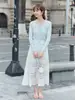 Cardigan Tricotado Auricularia Estilo Francês Fio Irregular Seda de Gelo Feminino Verão Novo Fino Botão de Pérola Protetor Solar Ar Condicionado Camisa Top