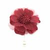 Broche de tela de doble propósito con pinza, gasa multicolor con centro de flor, ramillete, etiqueta de servicio al cliente, cuello de overol, flor