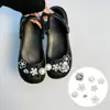 Estampado de leopardo retro ins Crocs accesorios DIY estilo desierto flores para zapatos hebilla de zapato de mujer decoración flor de rosa linda desmontable