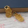 Accesorios DIY color oro arena candado de la paz diez mil dos garra de gato perro de la suerte caca suerte pulsera pendientes material vivo