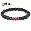 Pulsera Minimalista de Nicho con Cuentas de Obsidiana Roja, Coral Rojo, Espaciadores de Madera, Venta Caliente Transfronteriza de Amazon, Venta al por Mayor