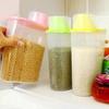 Tanque de granos gruesos, aperitivos de cocina, frutos secos, especias, granos, tanque de granos, caja de almacenamiento de plástico transparente a prueba de humedad e insectos para alimentos.