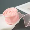 Cinta de Hilo de Borde Liso Cola de Pez Flor para Bolsa Material Decoración de Borde para Hornear Pasteles de Cumpleaños Cinta Arte Floral