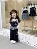 Conjunto de Primavera 2026 para Meninas - Policial Coelho Desenho Animado Infantil Macacão Duas Peças Roupas de Primavera e Outono para Bebê