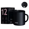 Taza de acero inoxidable 316 transfronteriza con tapa, 12 oz, taza de café elegante, taza de leche para oficina, taza de té