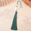Colgante de Borla Larga de Vinagre Conejo de Jade Blanco de Mediados de Otoño Colgante de Bolsita Estilo Antiguo DIY Bolsas Accesorios Hanfu Venta al por Mayor