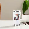 Taza de coche de acero inoxidable de 20 oz, doble vacío, sublimación, taza para hielo, taza térmica portátil para exteriores, logotipo