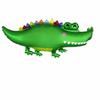 Nuevo globo de dinosaurio versión Q lindo decoración de fiesta temática de dinosaurio Corona cumpleaños infantil caricatura globo de aluminio
