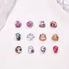 Acessórios de arte para unhas da popular série de desenhos animados de Halloween transfronteiriça, pequenos acessórios de resina, brincos DIY, presilhas de cabelo, decorações de unhas