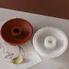 Yumeiren Ins Estilo Minimalista Forma de Corazón Redondo Recipiente de Almacenamiento Taza para Velas Molde de Silicona DIY Portavelas de Yeso para Aromaterapia