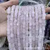 Cuarzo Rosa Ángulo Recto Cuadrado Cuarzo Rosa Cubo de Azúcar Cuentas Sueltas Cristal Hibisco DIY Accesorios de Ropa Semiterminados