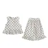 Conjunto sin mangas de lunares para niña 2026 Nuevo Conjunto de dos piezas de chaleco con volantes fino y transpirable y pantalones cortos para bebés