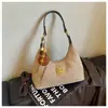 Bolso de Hombro Único para Mujer con Patrón de Diamantes Simple Retro Estilo Coreano Moda Versátil Chic Nicho Sensación de Alta Gama Cadena Bolso Cruzado para Mujer