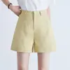 Shorts de Traje Blancos para Mujer, Estilo Delgado de Verano, Pantalones Nuevos 2026 de Cintura Alta, Pierna Ancha, Longitud Media, Holgados, Casual, Ropa de Trabajo, Pantalones de Cinco Puntos