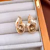 Pendientes Vintage de Plata de Segunda Mano con Gotas de Agua Tachonadas de Diamantes, Lujo Ligero, Sensación de Alta Gama, Pendientes Versátiles, Pendientes de Moda y Elegantes para Mujer