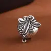 Ciervo Dorado Rey 990 Plata Pura Estilo Vintage Colgante de Cuerda Trenzada DIY Hecho a Mano Accesorio de Plata Granate Producto Nuevo