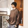 Moletom Resistente com Design Patchwork Retrô Americano para Homens 2026 Nova Marca Tendência Primavera e Outono Blusa Solta Masculina