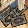 Tapetes de Cozinha Estilo Persa Transfronteiriços, Antiderrapantes, Absorventes de Óleo, Absorventes de Água, Tapetes Dobráveis Clássicos para Entrada, Tapetes de Chão Resistentes a Manchas