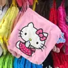 Bolsa de felpa estilo japonés linda para monedas con cordón bolsa portátil para guardar toallas sanitarias accesorio JK bolso cruzado pequeño simple
