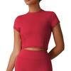 Top de Secado Rápido de Manga Corta para Pilates Camiseta de Yoga de Manga Corta Camiseta Deportiva de Running Fitness Secado Rápido para Mujer