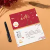 Tendência Nacional Estampagem a Ouro Cartão de Feriado Logotipo Empresa Festival do Meio Outono Presente Personalizado Bênção do Festival do Meio Outono Cartão de Agradecimento Estilo Europeu e Americano