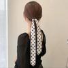Lenço de Seda Fino de Verão, Elástico de Cabelo para Mulheres, Corda de Cabelo Estilo Francês, Fita, Acessório de Cabeça com Temperamento Elegante, Atacado, Estilo Retrô