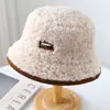 Sombrero de Pescador de Lana de Cordero para Mujer, Grueso y Cálido de Felpa para Otoño e Invierno, Versátil y Favorecedor, Moderno