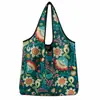 Bolsa de Compras Plegable con Estampado de Leopardo Personalizada, Nueva Bolsa Ecológica de Almacenamiento Transfronteriza, Bolsa Tote de Gran Capacidad para Supermercado