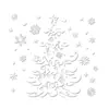 Adesivos Eletrostáticos de Natal Transfronteiriços Árvore de Natal Branca Adesivos para Vidro de Janela Porta Decoração de Vitrine Adesivos de Janela Novo Estilo