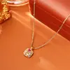 Colar Pingente de Zircônia Colorida Dopamina, Moda de Luxo Leve, Elegância de Alto Padrão, Corrente para Clavícula, Brincos Estilo Celebridade da Internet