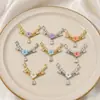 Pingente Estilo Europeu e Americano Transfronteiriço Flor Sorridente de Zircônia Corrente para Clavícula Moda Luxo Leve Elegante High-End Colar Venda Direta de Fábrica
