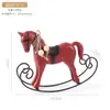 Adornos colgantes de caballo de madera y hierro forjado, estilo nórdico, creativos, vintage, envejecidos, adecuados para habitaciones modelo, estudios y estanterías
