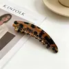 Presilha de Cabelo Abalone Cor Série Tartaruga Acrílico 9cm para Mulheres, Venda Direta do Fabricante, Presilha Tubarão Estampa Leopardo, Acessório de Cabelo Elegante