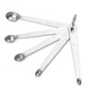 Mini cuchara medidora de acero inoxidable, 5 piezas, adecuada para condimentos de cocina, cuchara medidora, combinación de herramientas para hornear, cuchara de polvo de tamaño pequeño