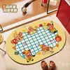 Alfombra de Baño con Patrón de Estrellas, Alfombra Antideslizante para Entrada de Baño y WC, Alfombrilla Suave Absorbente de Tierra de Diatomeas Antideslizante