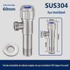304 aço inoxidável triângulo válvula espessada quente e fria válvula de parada de água interruptor doméstico vaso sanitário 4 pontos universal triangular válvula