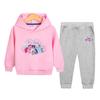 Conjunto de Sudadera y Pantalón de Chándal para Niños de Dos Piezas Ropa de Otoño 2024 Primavera y Otoño Nueva Ropa para Niños Traje con Sudadera con Capucha para Niñas Venta al por Mayor