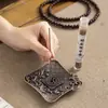 Soporte para incienso de aleación con diseño floral tallado, quemador de incienso de estilo chino tradicional, quemador de incienso horizontal estilo antiguo, soporte para varillas de incienso, soporte para incienso, pieza decorativa