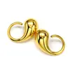 Anillo de moda europeo y americano ins, geométrico regordete en forma de lágrima, anillo de titanio de alta calidad 18K de oro, para mujer, nicho