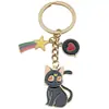 Llavero Creativo de Sailor Moon Gato Luna Llavero de Coche Dibujo Animado Lindo Colgante para Mochila de Pareja