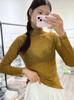 Nova Camisa Base Feminina de Manga Longa com Gola Alta Meia-altura e Pelo Fino para o Início do Outono 2024 Camiseta Top Camisa Protetora Solar Estilo Ocidental