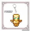 Accesorio de manzana dorada temática de Minecraft, colgante de regalo de armadura de resurrección, llavero acrílico creativo