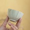Taza de té Begonia pintada a mano bajo cubierta mesa de hielo hoja de bambú Taza Maestra Taza de Té juego de té kung fu bambú verde Taza Maestra