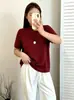 Top versátil de manga corta y cuello alto parcial para mujer de talla grande, colección otoño 2026, para mujeres con figuras más voluminosas, adecuado para usar como capa exterior o como capa interior, suéter de punto