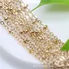 Cadena DIY Accesorios de joyería hechos a mano Cuentas de plata dorada Cadena en forma de O Cadena de joyería hecha a mano Cadena universal al por mayor