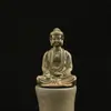 Mini Adornos de Buda Sakyamuni de Latón Puro Viaje Adoración Estatua de Buda Tathagata Decoración de Escritorio Entrada Estilo Chino Creativo