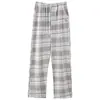 En stock 7A fabricante 40 unidades doble cara 210g pantalones de pijama para hombre, nuevos pantalones largos casuales a cuadros de otoño, pantalones para casa disponibles