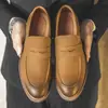 Mocasines transfronterizos de talla grande, nueva colección de otoño, modernos y versátiles, mocasines de punta estilo británico, zapatos de cuero elegantes y a la moda